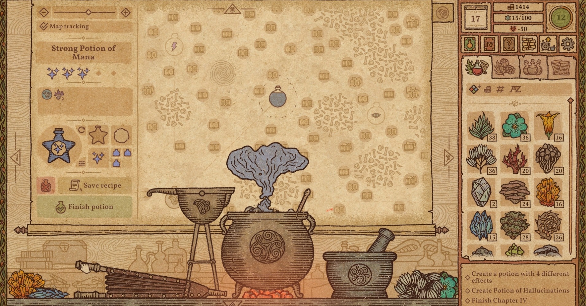 Potion Craft Alchemist Simulator recipe book map exploration gameplay