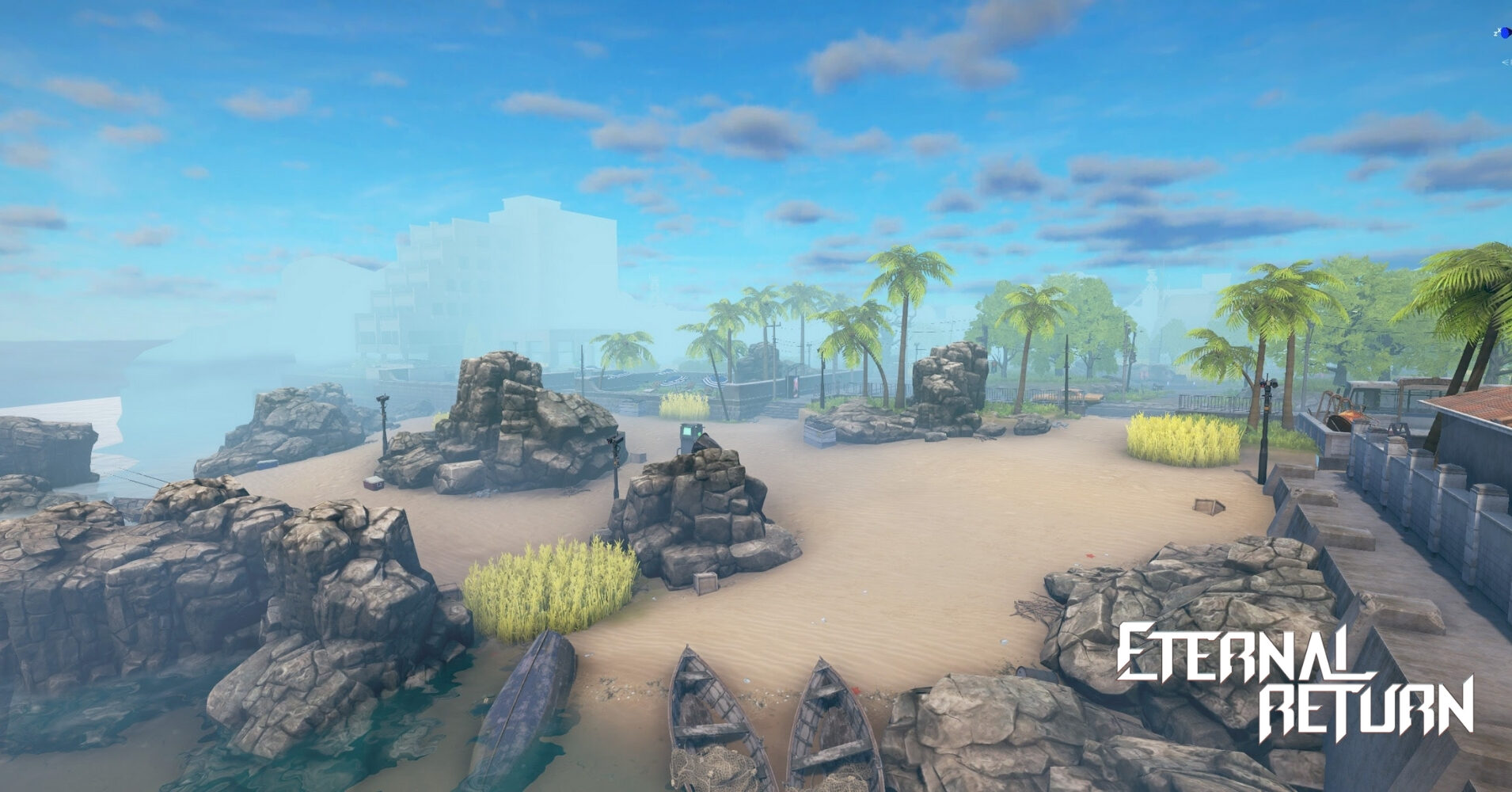 Eternal Return beach gameplay battle arena
